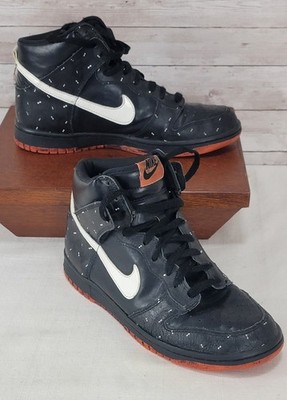 Nike Dunk High  Halloween 7 Y Youth 318633-012 Black White Orange Blaze Wmn 8.5