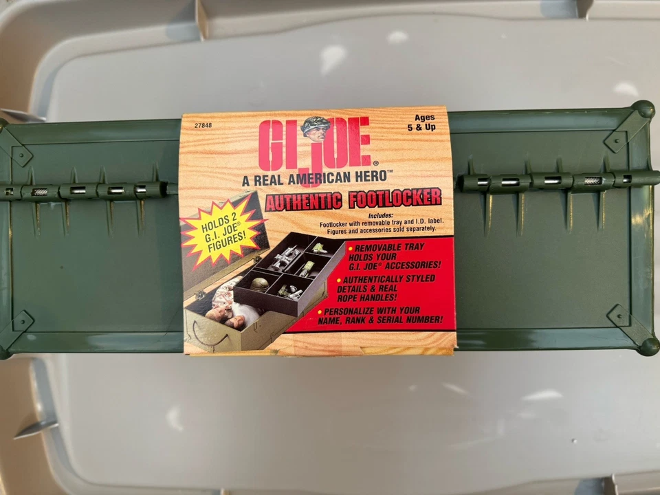 孩之宝 1996 年 GI Joe 正品 Footlocker 可容纳 2 - 12 英寸特种部队玩偶全新复古 — 第 4/4 张图片