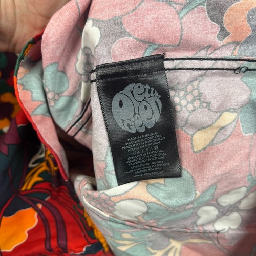 Pretty Green Shirt Mens Medium Red Slim Floral Paisley Print Floral Oasis Mods - Picture 4 of 8