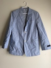 Boys Tommy Hilfiger Modern-Fit Stretch Blue Chambray Suit Jacket 20