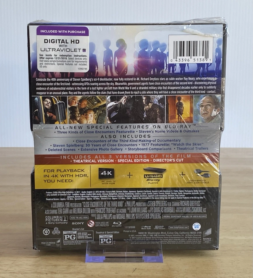 Close Encounters of the Third Kind 40th Anniversary Box Set 4K Blu NEW Lights Up - Image 2 of 4