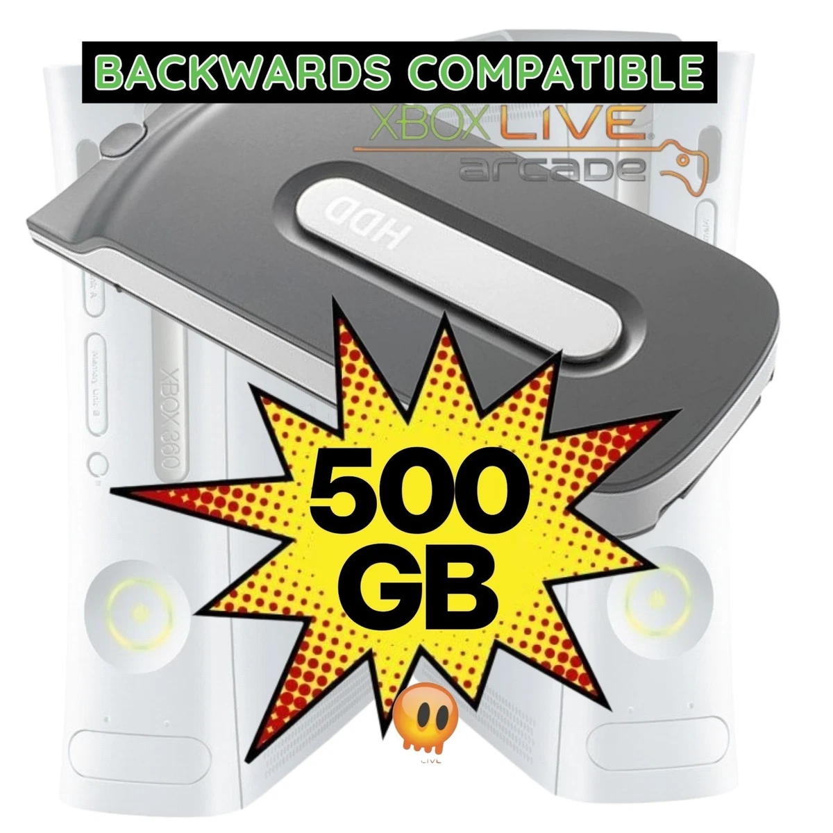 Microsoft Video Game Hard Drives for Microsoft Xbox 360 for sale