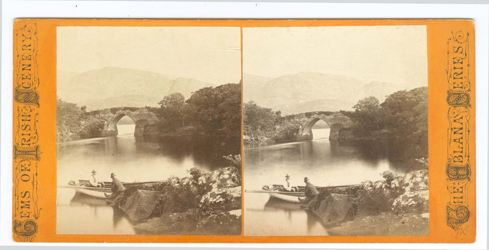 G2180~ IRELAND – Brickeen Bridge Killarney c.1860s Stereoview - Lawrence