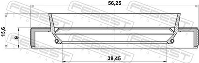 For FEBEST 95HBY-40560916R DRIVE SHAFT OIL SEAL 38.45X56.25X9X15.6