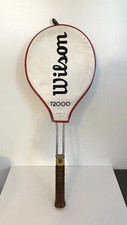 WILSON T-2000 Metal Tennis Racquet With Cover Leather Grip Made in USA 1970's