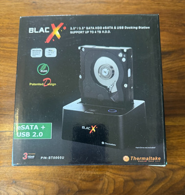 NEW Thermaltake BlacX ST0005U eSATA USB 2.0 Hard Drive Docking Station