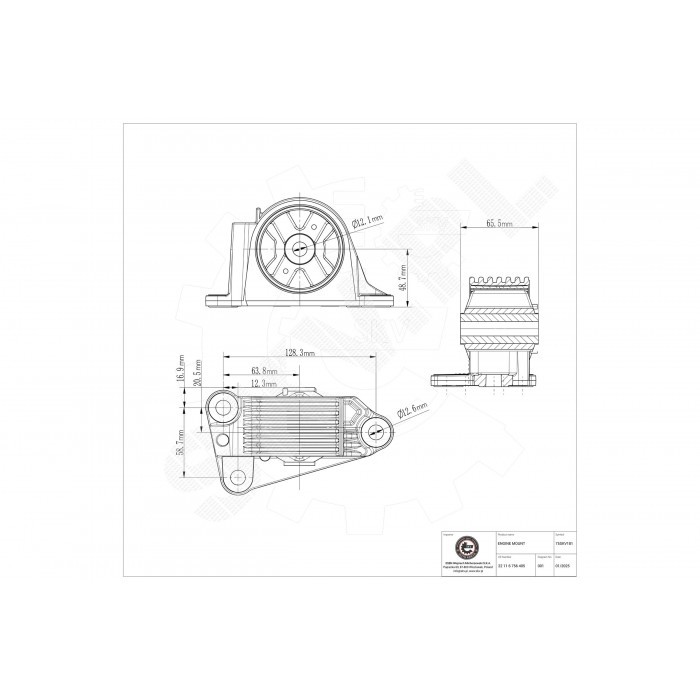 Support moteur arrière droit Mini Cooper One R50 pièce suspension moteur essence oem 22116756405