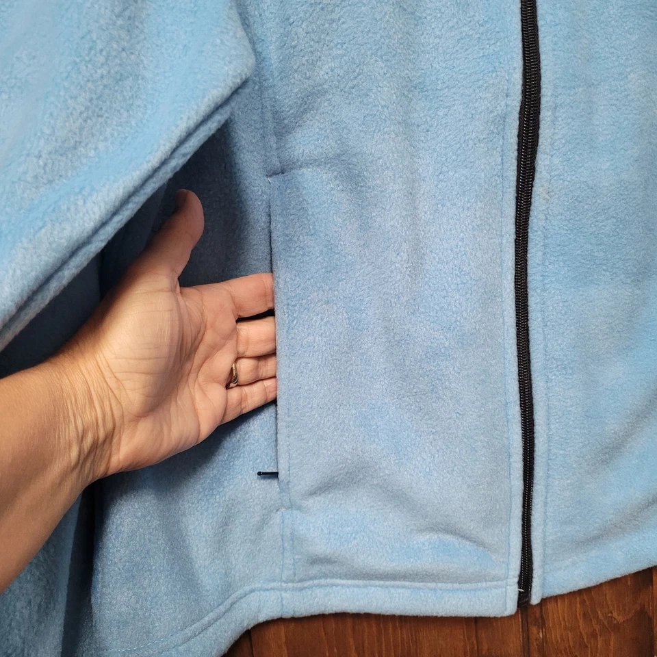 New Large Blue Ultra Club Women's Iceberg Fleece Jacket Zip Front Men Unisex - Image 2 of 4