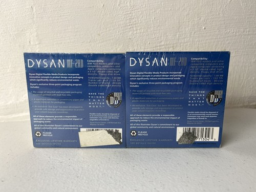 DYSAN 3.5" Diskettes Disks Double Pack of 20 Formatted IBM PS/2 Brand NEW - Picture 2 of 9