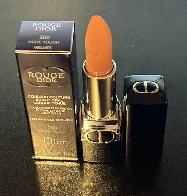New Rouge Dior 200 Nude Touch Velvet RECHARGEABLE REFILLABLE Lipstick .12 Oz - Image 1 of 1
