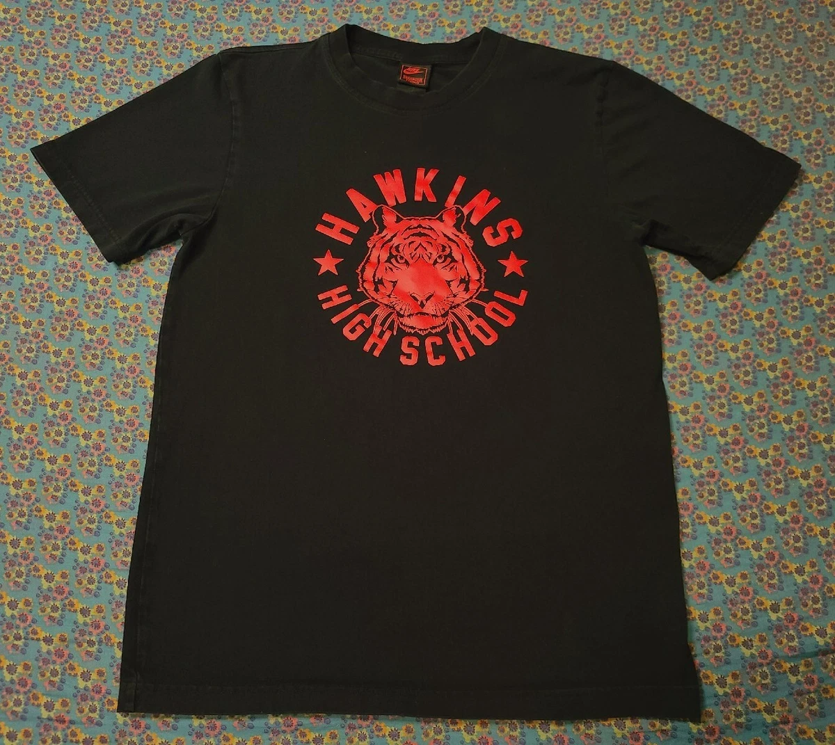 Stranger Things Nike Shirt Size Small Black Hawkins High School eBay