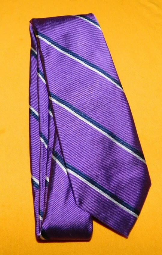 J. CREW MADE IN U.S.A. LIGHT PURPLE/BLUE/WHITE STRIPED TIE - TIES - DESIGNER TIE Foto 2 de 3