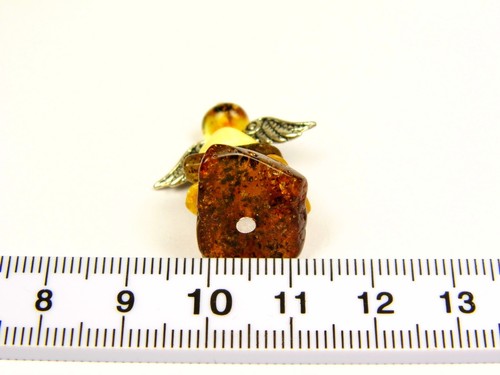 Angel Figurine Souvenir With Baltic Amber Stone Natural Genuine Religious 6376 - Picture 4 of 9