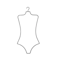 Ladies Wire Body Shape Swimwear/Bikini Hanger - Black 3pk