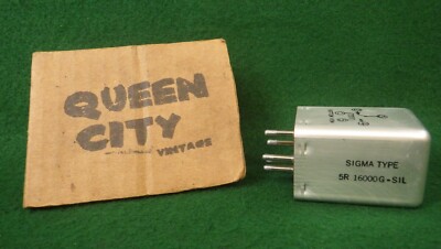 NOS Vintage Sigma Relay 5R-16000G-SIL 5 pin base