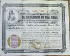 Superior, Wi 1899 Stock Certificate, American Canadian Gold Mining Company Wis