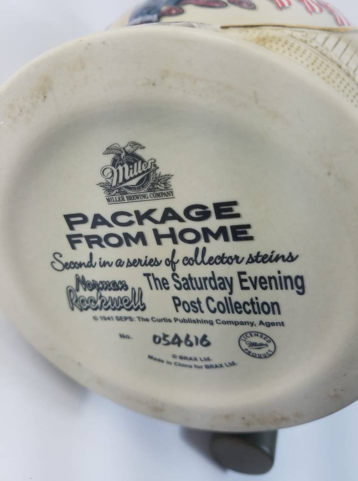Norman Rockwell " Package From Home" a  Second in a Series Of Collector's Steins