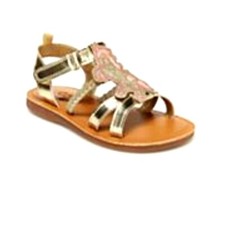 New 36.00 OSHKOSH B'Gosh Sparkie Gold Girls Toddler Sandals Size: 6