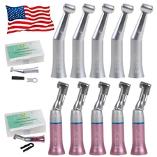 1-5pcs Dental Low Speed Handpiece Contra Angle Push/Latch Fit NSK YX23/Pink Dr