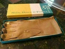 Stix Baer  Fuller Leather Gloves Ladies Silk Lined with Box NOS Size 7