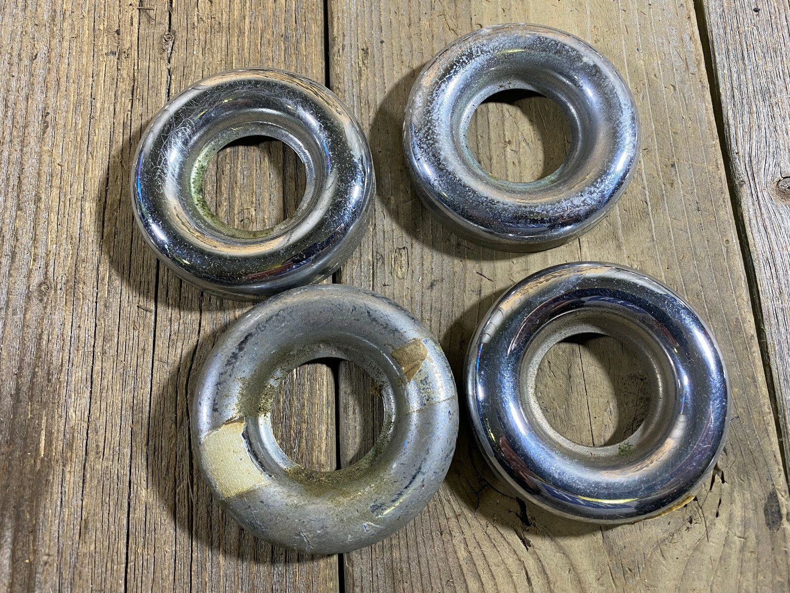 VINTAGE PEDAL CAR HUB CAPS ANTIQUE PULL WAGON WHEEL COVER HUB CAPS CCM