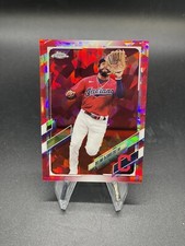Delino DeShields 2021 TOPPS CHROME RED WAVE 1/5  INDIANS