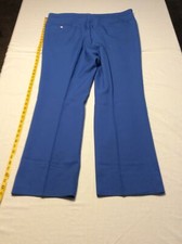 VINTAGE SANSABELT JAYMAR RUBY BLUE PLEATED POLY DISCO GOLF SLACKS MENS PANTS