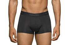 Calvin Klein E2703 Men Microfiber Stretch Low Rise Trunks Black  Sz XL- 3 Pack