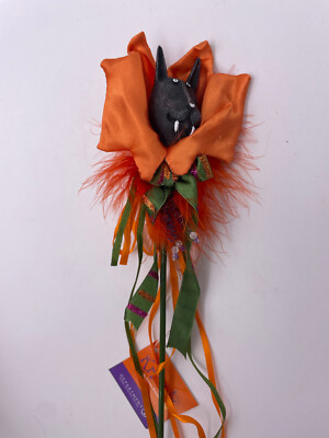D56-Patience Brewster, Krinkles *Halloween Bat Planter Stake* 35196.4
