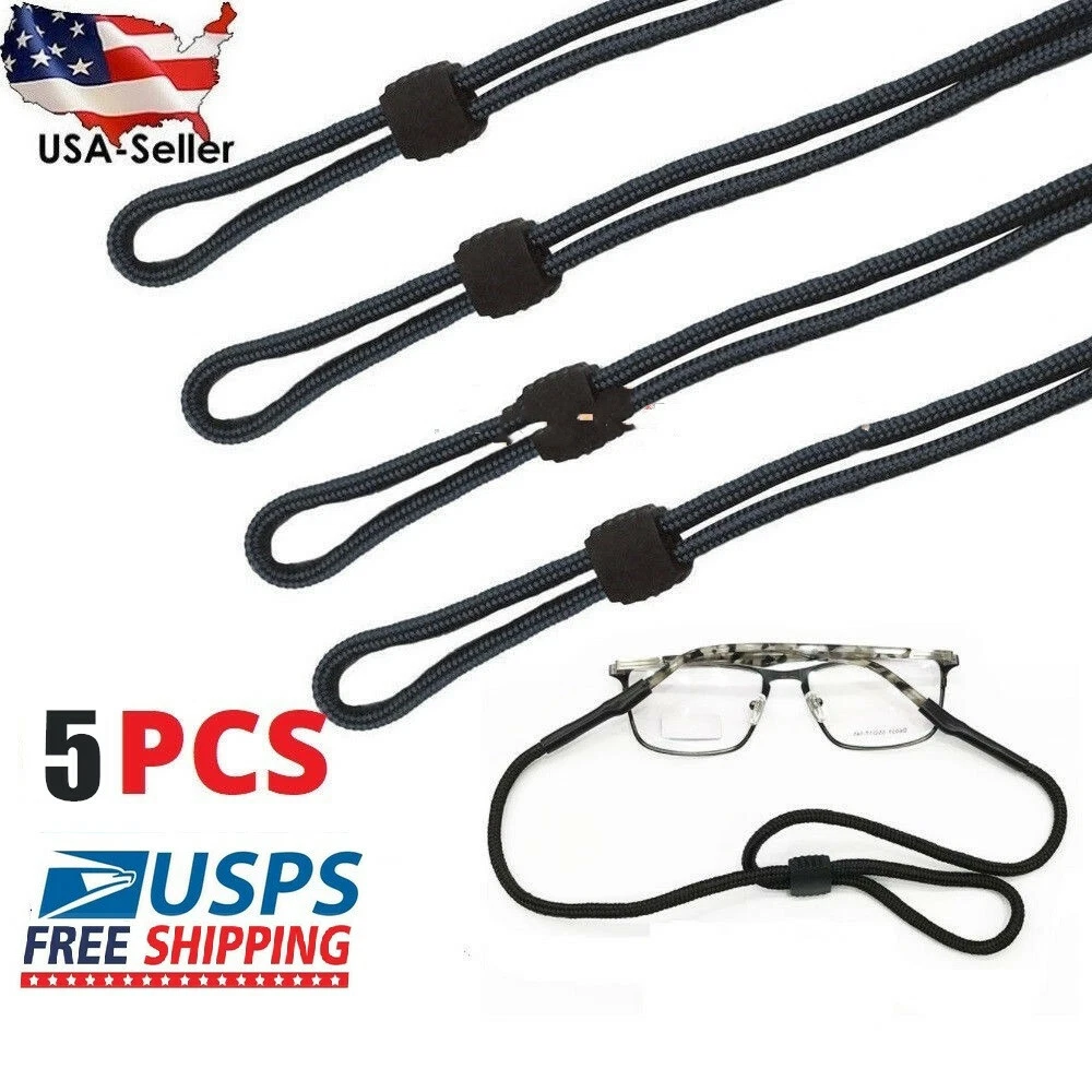 HEQUSIGNS 8Pcs Sport Eyeglasses String Straps, 26inch Adjustable