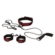 Bondage Gear Handcuffs Collar and Leash Submissive Kit Sex Toys for Couples BDSM