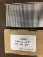 18 Gauge Brad Nail 1/2" 5,000 per box fits many brands