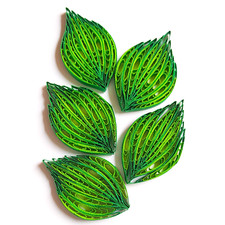 X30 papierowe liście do pikowania wykonane przy użyciu grzebienia / ręcznie robione / quilling deco