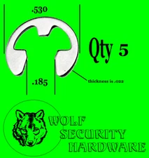Lot of Five (5) Door Lock Pawl Lever Arm Retainer Clip Strattec 93442 