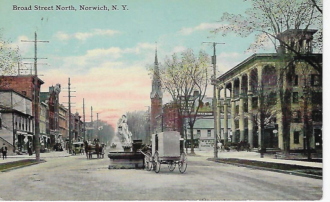 Postcard Broad Street North Norwich New York eBay