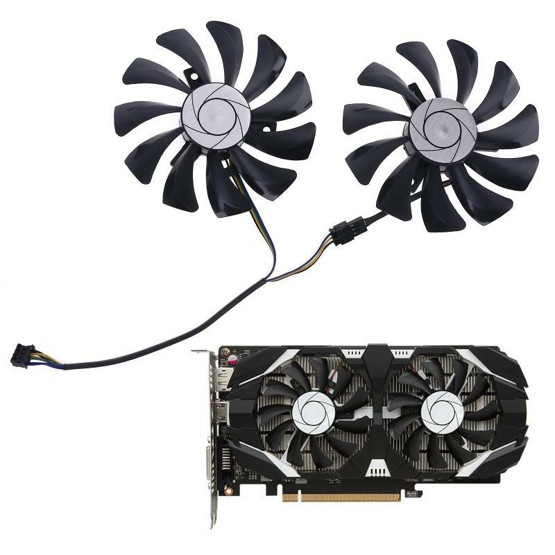 Pair 85mm HA9010H12F-Z 4Pin Cooler Fan Replacement for MSI GTX 1060 OC 6G  GTX