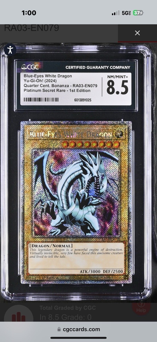 Blue-Eyes White Dragon (Platinum Secret Rare) RA03-EN079 Blue-Eyes White Dragon (Platinum Secret Rare) RA03-EN079