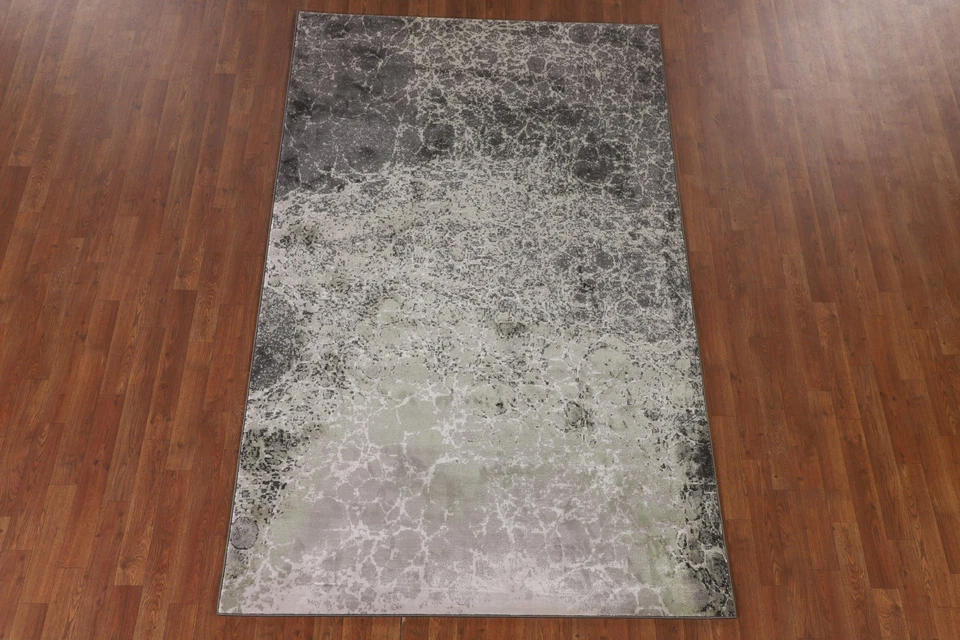 Abstract Turkish Area Rug 5x8 ft Luxury Modern Carpet - Image 3 of 4