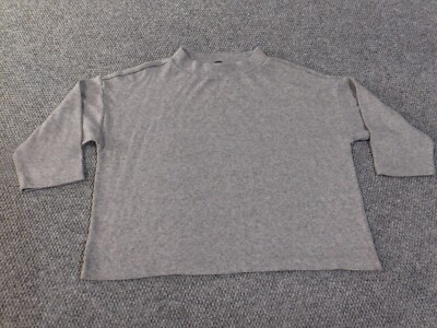 Ann Taylor Sweater xl gray factory stretch womens pullover rayon knit