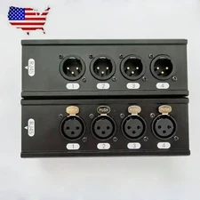 3 Pin 4 Channel XLR Male Female To Single Ethercon Audio Network Box Extender US