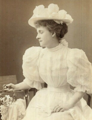 Victorian Cabinet Card Photo British Actress Kate Rorke Profligate Fashion Ellis