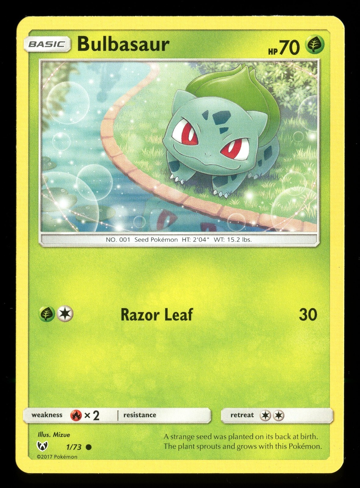 Bulbasaur 1/73 Common - Shining Legends - Pokemon Card