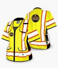 KwikSafety GODMOTHER Class 3 Safety Vest for Women SMALL, ANSI OSHA Hi Vis