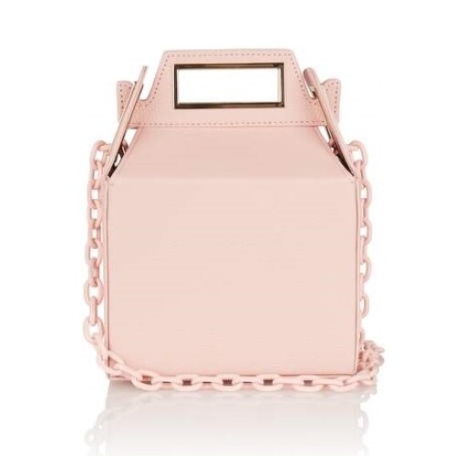 SAINT LAURENT HTF nuova borsa da asporto POP & SUKI rosa chiaro blush pelle scatola da asporto con catena