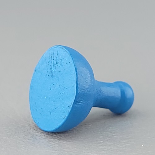 Clue Vintage Bookshelf Mrs. Peacock Blue Wood Token Replacement Game Piece - Picture 2 of 5