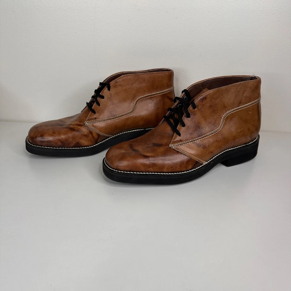 Botines de cuero marrón vintage Foot-so-Port para hombre talla 8C de Supreme Foto 3 de 4