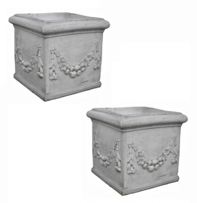 2 x Blumenkübel Pflanzkübel Blumentopf Pflanzschale Pflanztrog 55cmx56cmx56cm