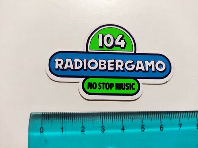 BERGAMO 104 MUSIC STICKER RADIO STICKER STICKER 80s VINTAGE ORIGINAL GLUE