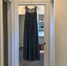 NWT Bill Levkoff Dress Style 1114 charcoal ; Chiffon Dark Gray Bridesmaid Dress