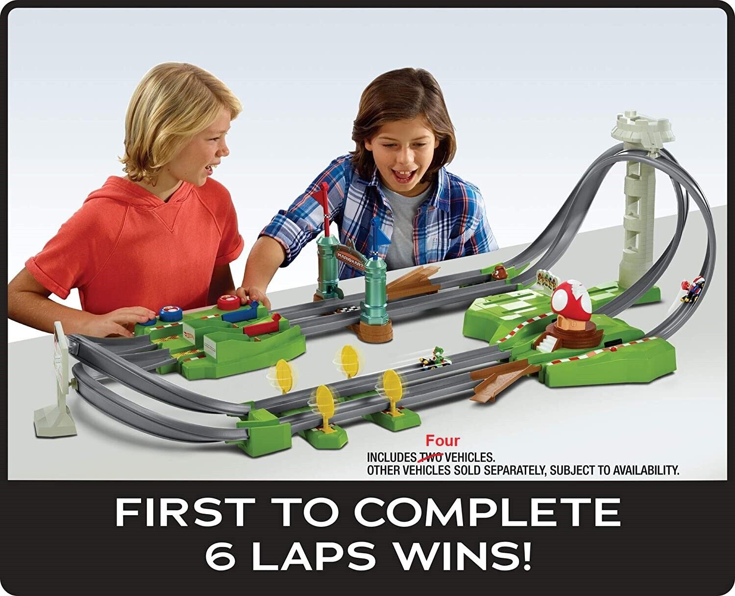 Hot Wheels Mario Kart Circuit Track Set + Yoshi Princess Peach Luigi  DIE-CAST ✓✓ 887961904475